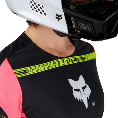 Koszulka Rowerowa Z Długim Rękawem Fox Lady Flexair Elevated Black