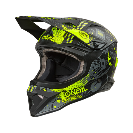 Kask O'Neal 1SRS VIBRANT Black/Neon Yellow – Motocross i Hulajnoga Elektryczna ECE 22.06