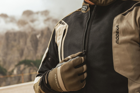 Kurtka motocyklowa Modeka Khao Air II piaskowy/khaki z membraną