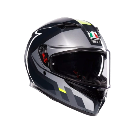 Kask Integralny AGV K3 Shade Grey/Yellow Fluo – Najnowsza Homologacja