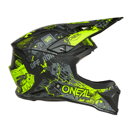 Kask O'Neal 1SRS VIBRANT Black/Neon Yellow – Motocross i Hulajnoga Elektryczna ECE 22.06