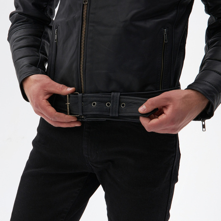Kurtka Skórzana OZONE Ramones Modern Matt Black