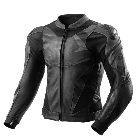 Motocyklowa Kurtka Skórzana Rebelhorn Inferno Black z garbem