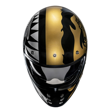 Kask Hjc V60 Flame Black/Gold 