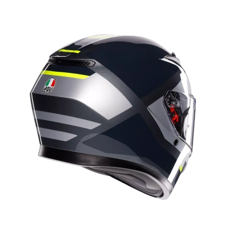Kask Integralny AGV K3 Shade Grey/Yellow Fluo – Najnowsza Homologacja