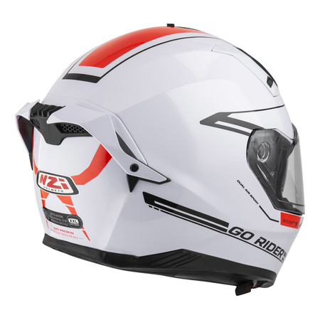 KASK MOTOCYKLOWY NZI GO RIDER STREAM DUO SOLID NOUVEAU WHITE