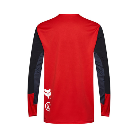 Koszulka Rowerowa Z Długim Rękawem Fox Defend Elevated Fluo Red