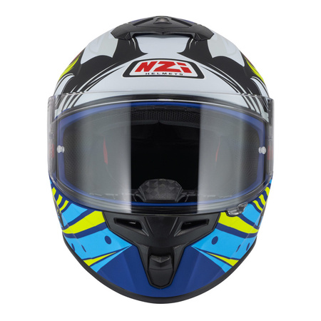 KASK MOTOCYKLOWY NZI TRENDY STREAM OCELO BLUE WHITE SKY BLUE MATT