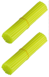 Nakładki Na Szprychy Żółte Fluo 76 Sztuk ACCEL