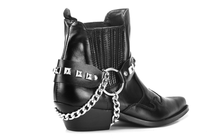 Buty kowbojki skórzane motocyklowe ćwiekowane KARELUS