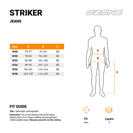 Spodnie Jeans OZONE Striker Slim Fit Black L32