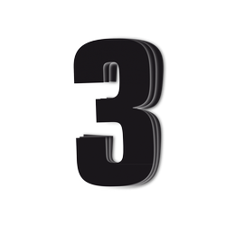 Naklejki Numer Startowy Motocykla 3 szt BLACKBIRD RACING