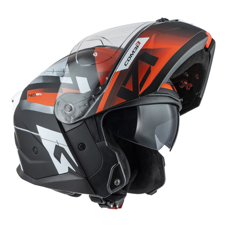 KASK MOTOCYKLOWY NZI COMBI 3 DUO METRIC BLACK RED MATT