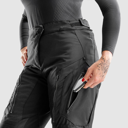 Spodnie Tekstylne REBELHORN Hiker IV Lady Black (Krótka Nogawka)