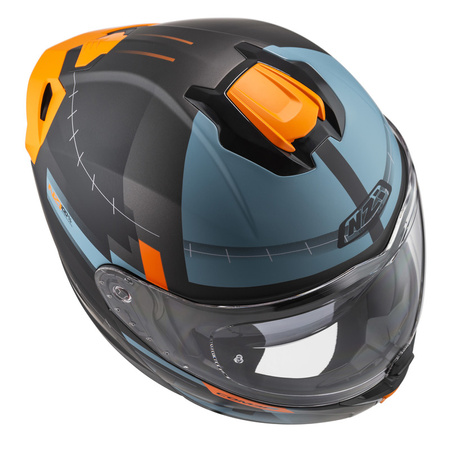 KASK MOTOCYKLOWY NZI COMBI 3 DUO METRIC ANTRACITE BLUE MATT