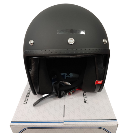 Otwarty Kask APEX JI100 Solid matt black z blendą na choppera skuter