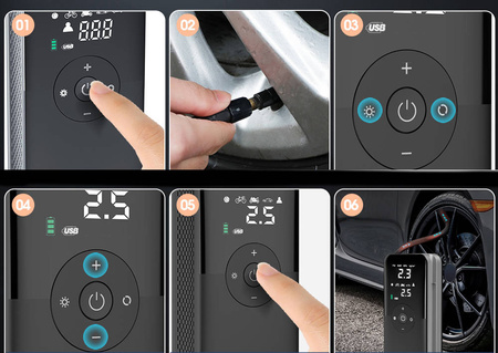 FreedConn przenośny kompresor T3106-1S