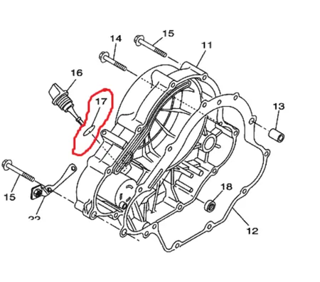 YAMAHA OEM o-ring bagnetu oleju yamaha mt125 wr125x yp125r yp400r yzfr
