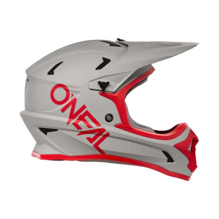 Kask O’NEAL SONUS SOLID Fullface Szaro-Czerwony Rower Hulajnoga Downhill