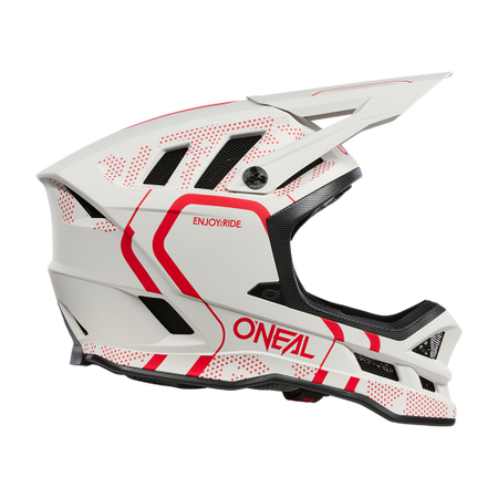 KASK ROWEROWY O'NEAL BLADE POLYACRYLITE STRIKE WHITE/RED + QUIN PRO