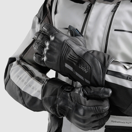 Rękawice Skórzano-Tekstylne REBELHORN Tracer Wp Black