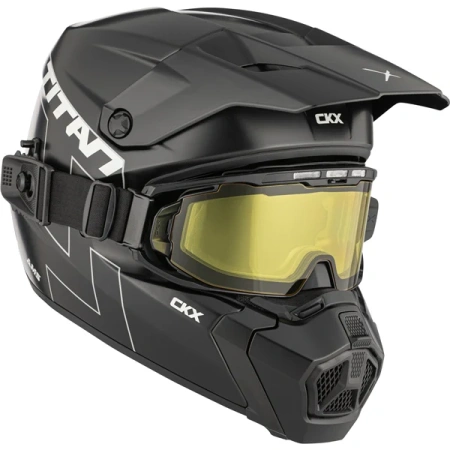 Kask CKX Titan AMS Black Matt M + Podgrzewane Gogle Apex