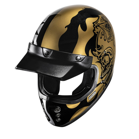 Kask Hjc V60 Flame Black/Gold 