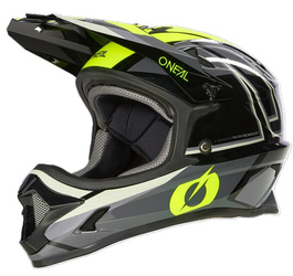 Kask Rowerowy O'NEAL SONUS Split Czarny/Neonowy Żółty MTB Enduro Downhill ABS Fidlock
