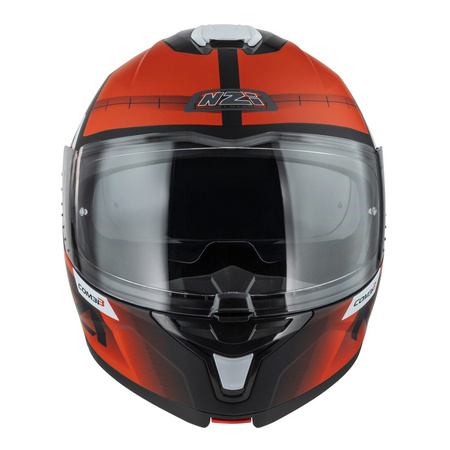 KASK MOTOCYKLOWY NZI COMBI 3 DUO METRIC BLACK RED MATT