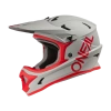 Kask O’NEAL SONUS SOLID Fullface Szaro-Czerwony Rower Hulajnoga Downhill