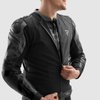 Motocyklowa Kurtka Skórzana Rebelhorn Inferno Black z garbem