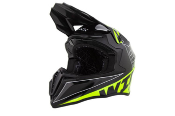 Kask Crossowy BLEXX MD-902 Czarno-Zielony – Lekki, Wentylowany, Homologacja ECE