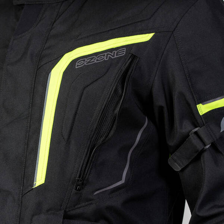 Kurtka Tekstylna OZONE Sahara Black/Fluo Yellow