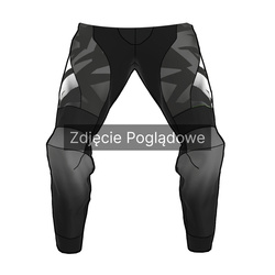 Motocyklowe Spodnie Skórzane Rebelhorn Inferno Black/Blue/White/Red