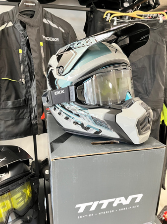 CKX Titan AMS Kask Zimowy + Gogle APEX ATV ECE DOT