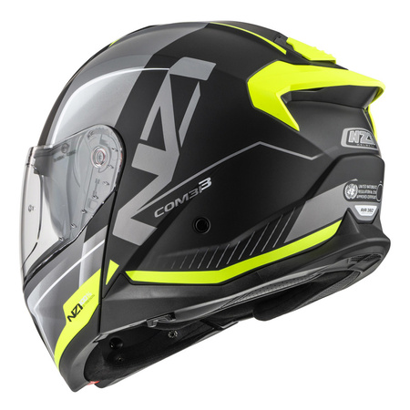 KASK MOTOCYKLOWY NZI COMBI 3 DUO ORBE BLACK ANTRACITE YELLOW MATT