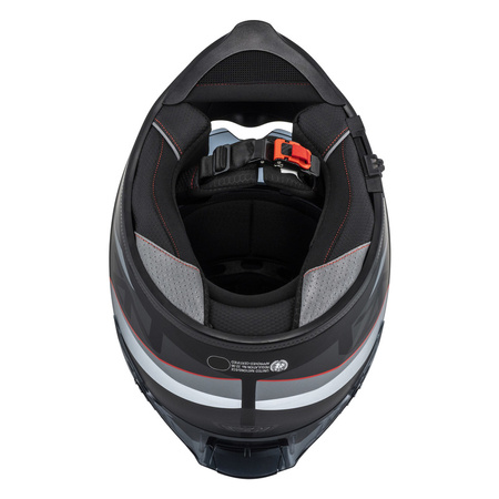 KASK MOTOCYKLOWY NZI EURUS 4 STREAM DUO VANGUARD BLACK ANTRACITE RED TINTED S MATT