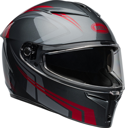 KASK MOTOCYKLOWY BELL LITHIUM ECE6 JETSTREAM GRAY CANDY RED