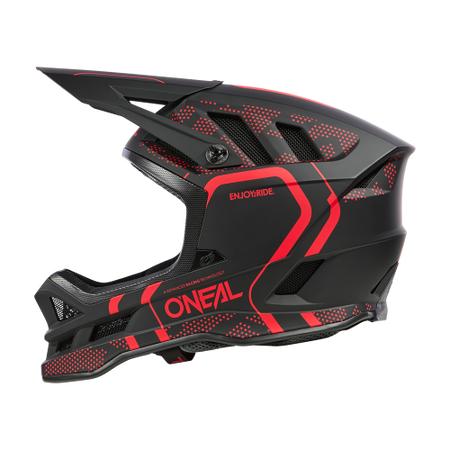 KASK ROWEROWY O'NEAL BLADE POLYACRYLITE STRIKE BLACK/RED + QUIN PRO