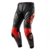 Motocyklowe Spodnie Skórzane Rebelhorn Inferno Black/Fluo Red