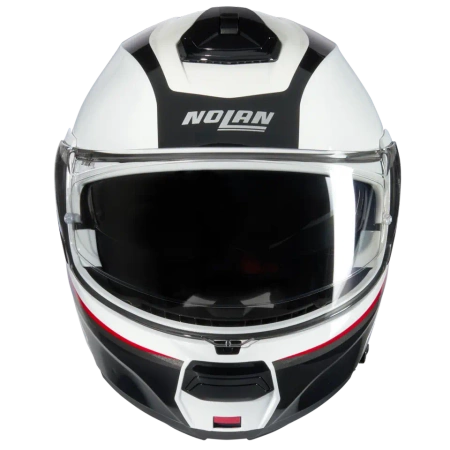 Kask Szczękowy NOLAN N100-6 INCOGNITO kolor biały/czarny/czerwony