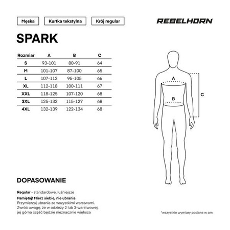 Kurtka tekstylna REBELHORN SPARK BLACK