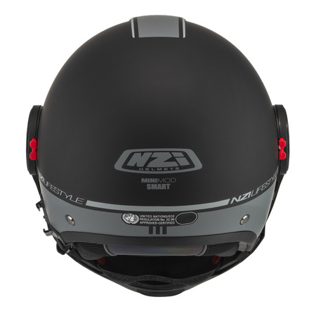 KASK MOTOCYKLOWY NZI MINIMOD DUO SMART BLACK ANTRACITE MATT