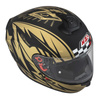 KASK MOTOCYKLOWY NZI TRENDY STREAM FLAG BLACK GOLD MATT