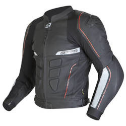 Kurtka motocyklowa skórzana grip czarna OZONE