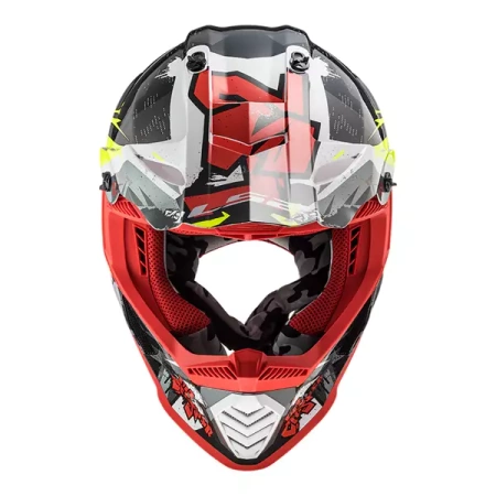 Kask motocyklowy off road dziecięcy LS2 MX437 FAST EVO MINI BLACK RED 