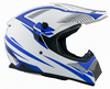 Kask Crossowy MPX MD-905 BIAŁO NIEBIESKI/CZARNY MAT