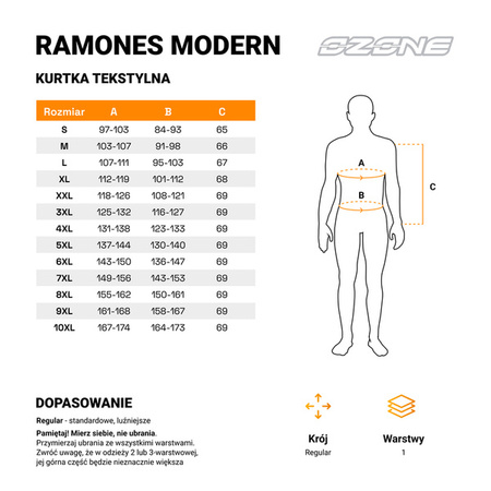 Kurtka Skórzana OZONE Ramones Modern Matt Black