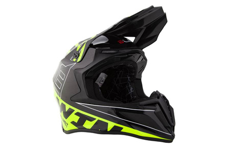 Kask Crossowy BLEXX MD-902 Czarno-Zielony – Lekki, Wentylowany, Homologacja ECE