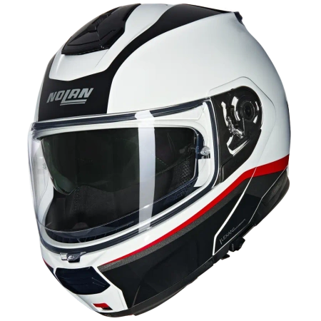 Kask Szczękowy NOLAN N100-6 INCOGNITO kolor biały/czarny/czerwony